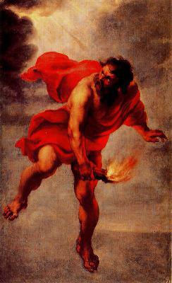 Jan Cossiers Prometheus Carrying Fire oil painting image